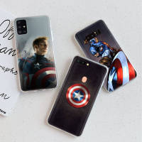 อ่อนนุ่ม ซิลิโคน เคสโทรศัพท์ หรับ Samsung M02S F02S A02S A12 A02 M02 A51 A72 A21S Ultra A42 10 A52S A32 A52 A22 A11 A01 Note 20 A71 Plus Lite ปก โปร่งใส TPU To-100 Captain America