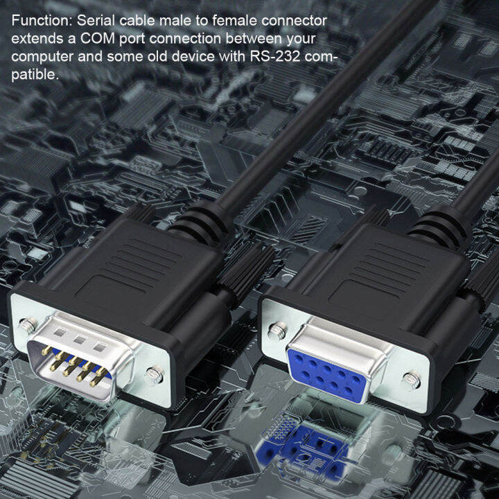 Stable Adapter Modem 30AWG Data Communication RS232 9 Pin DB9 Male To