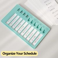 +【】 4Pcs Home Memo Reusable Plastic Self Discipline Portable For Kids Detachable Cardstock Blank Routine Planning School Chore Chart