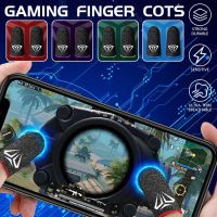 【jw】﹉  2PC Game Fingertip Gloves Gamer Sweatproof Anti-slip Sleeve Breathable Cover