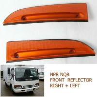 ทับทิมไฟหน้า ทับทิมบนไฟหน้า รุ่น อีซูซุ ISUZU ELF NPR NQR NKR ปี 1993 - 2005 สีส้ม 2 ดวง