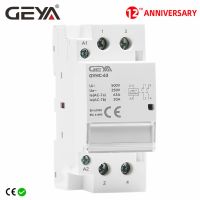 【Taiyong Electric】จัดส่งฟรี GEYA 2P 40A 63A 2NO หรือ2NC หรือ1NO1NC Modular Contactor DIN Rail AC220V 230V อัตโนมัติ