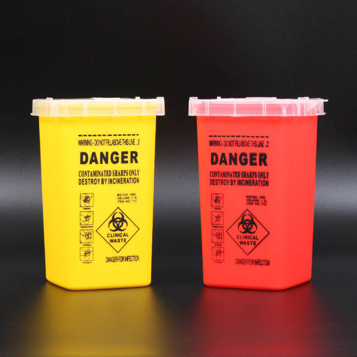 1L Tattoo Danger Sharps Container Tattoo Needle And Supplies Disposal
