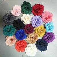 【cw】 10Pieces/Bag Size 4CM Fabric RoseHandmadeFlowers HandMaterial Wedding BouquetHairAccessories