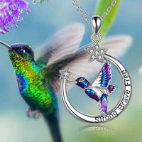 Hummingbird Necklace Inlaid Star Moon Pendant Ladies Fashion Cute Pendant Ladies Jewelry Wholesale Send Girlfriend Gift