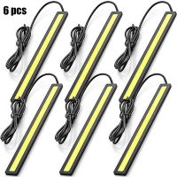 6 pcs New 17cm LED COB Daytime Running Light Waterproof DC12V Car Light Source Parking Fog Bar Lamp strip Lights