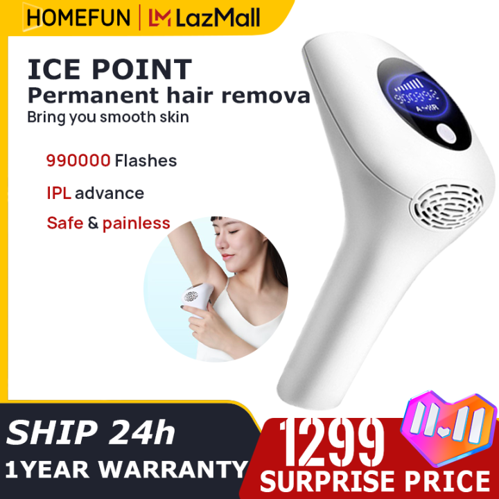 HOMEFUN Hair Removal Device60W 90W IPL Level 8 Flash Permanent