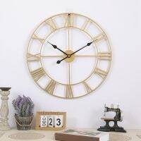 I316 Inch Round Roman Numeral Wall Clock European Retro Iron Silent Wall Watch for Home Decor