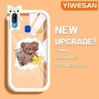 YIWESAN เคสสำหรับ VIVO Y91เคส Y95 Y91i การ์ตูนหมีเคสโทรศัพท์แบบใสซิลิโคนนิ่มที่สร้างสรรค์สีสันสดใสเคสป้องกันเลนส์กล้องสัตว์ประหลาดน้อยน่ารักฝาครอบโปร่งใส