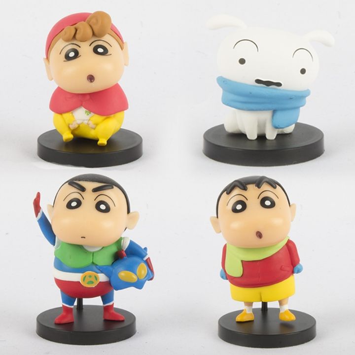 卍┋ VGFH MALL 4Pcs/Set Anime Crayon Shin chan Figures Collection Dolls ...