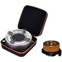 Outdoor Camping Gas Stove Windproof Strong Fire Burner Furnace High Power Gas Stove for Tourist Hiking Picnic Survival