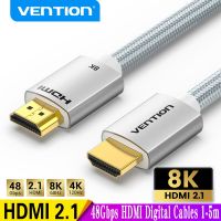 Vention Kabel HDMI 2.1 untuk Kotak TV USB C HUB PS5 Kabel HDMI 8K/60Hz Kabel Pemisah HDMI Kecepatan Tinggi Ultra EARC HDR10 HDMI2.1 Cabl