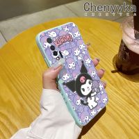 เคส Chenyyka สำหรับ Huawei Nova 6 4G Nova 6 5G เคสเต็มหน้าจอลาย Kuromi ดีไซน์ใหม่บางอย่างสร้างสรรค์เคสโทรศัพท์ป้องกันขอบสี่เหลี่ยมเคสนิ่มเคสปลอกซิลิโคนกันกระแทก