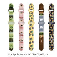 Disney Starwars Yoda Baby Silicone Strap For Apple Watch Band 41mm 45mm 44mm 42mm 40mm 38mm Bracelet For iWatch SE 7 6 5 4 3 2 1 Cases Cases