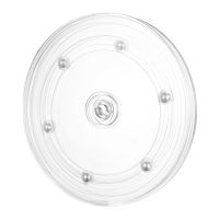 【LZ】○  Suporte de bolo turntable decoração biscoito rotativo rotativo turner acrílico display base redonda rolamento de gelo decoração transparente