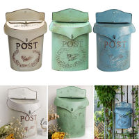 Retro Rural Wall Mounted Mailbox Farmhouse Metal Post Letter Box Garden