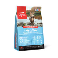 อาหารแมว ORIJEN Six Fish CAT FOOD 340 กรัม  อาหารแมว สำหรับแมวทุกช่วงวัย ทุกสายพันธุ์