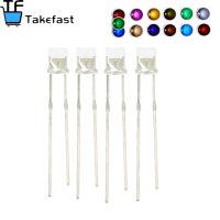 100pcs F3 3mm Flat Top LED White Red Yellow Blue Green Pink Diode Led Wide Angle Light Emitting Diodes Lamp Ultra Bright BulbElectrical Circuitry Part