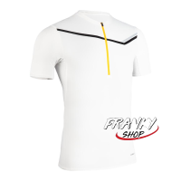 เสื้อยืดวิ่งเทรลแขนสั้นมีซิปสำหรับผู้ชาย เสื้อวิ่ง Mens Trail Running Short-Sleeved Zip T-Shirt