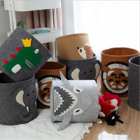 Toy Storage Box Baby Laundry Basket Bag Cartoon Animal Foldable Felt Buckets Dirty Clothes Basket Box Organizer Room Decor