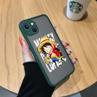 เคสสำหรับ Apple โทรศัพท์ iPhone 15 Plus 15 Pro Max 15 Pro เคสโทรศัพท์แบบแข็งมีน้ำค้างแข็งโปร่งใสหนึ่งลูฟี่น่ารักป้องกันกล้องปกหลังแบบเต็ม