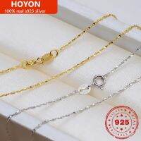 《 DTOU Fashion 》 HOYON Gypsophila Chain 925สร้อยคอเงินสำหรับผู้หญิง16/18/20นิ้วทองอเนกประสงค์หญิง Clavicle Chain สำหรับแฟน