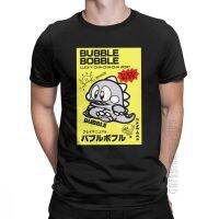 เสื้อยืดผ้าฝ้ายลาย Bubble S Bobble สำหรับผู้ชายวิดีโอเกมญี่ปุ่นน่ารัก Kawaii Gamer Vintage ชาย100ไอเดียของขวัญเสื้อผ้า O-Ne