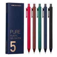 (Wowwww++) Kaco green pure 0.5mm ของแท้ ปากกาเจล กล่องละ 5แท่ง สีหมึกตามด้าม ราคาถูก ปากกา เมจิก ปากกา ไฮ ไล ท์ ปากกาหมึกซึม ปากกา ไวท์ บอร์ด
