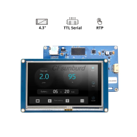 แผงระบบสัมผัส TFT Nextion 4.3 HMI โมดูลจอแสดงผลชนิด LCD ราสเบอร์รี่ Pi ESP8266 NX4827T043