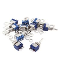 SPST 1P1T Toggle Switch ON/OFF/ON Three 3 Position Lock 3 Pin 6mm Threaded 6A 125V AC 1 Pack  X ( 10 Pcs / Lots) Electrical Circuitry  Parts