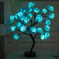 LED Table Lamp Rose Flower Tree USB Night Lights Christmas Decoration Gift For Kids Room Rose Flower Lighting Home Decoration