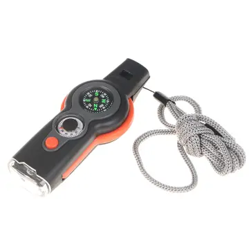 Portable 5 in 1 Multi-tools Whistle with Compass and Thermometer for  Outdoor Survial/ Camping/ Climbing