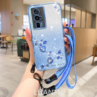 L &amp; F สำหรับ Xiaomi POCO F5 Pro 5G / POCO F5 5G / POCO X5 Pro / POCO X5 5G กุหลาบกันกระแทกลายดอกไม้ไล่ระดับสีเคสครอบโทรศัพท์