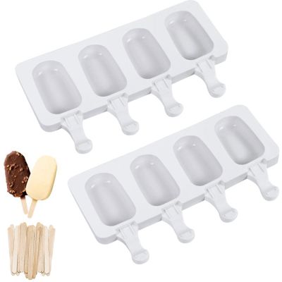 Silicone Ice Cream Mold DIY Chocolate Dessert Popsicle Moulds Tray Ice Cube Maker Homemade Tools Summer Ice Cream Tools Ice Maker Ice Cream Moulds