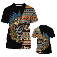 2023 NEW Casual T-shirt Short Sleeve Round Neck 3d Skull Print Loose Harajuku Style Summer Mens Wear brand new T-shirt