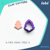 Rounded 3 Tier Tree Clay Cutter/ Polymer Clay Cutter/ Clay Tools/ แม่พิมพ์กดดินโพลิเมอร์สำหรับทำต่างหูรูปทรงต้นคริสมาส