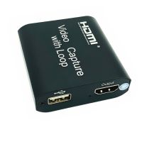 HDMI Capture Card Video Capture Device Video Capture Loop Out 4K 1080P USB 2.0 Game Record Live Streaming Box for PS4 HD Camera Adapters Cables