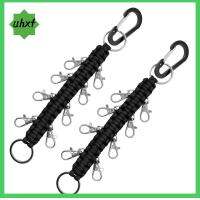 UHXF 2Pack คลิป carabiner ที่ยึดโบว์เชียร์ ทนทานสำหรับงานหนัก กิจกรรมกลางแจ้งกลางแจ้ง สายคล้องกลางแจ้ง พวงกุญแจตั้งแคมป์ กับ carabiner ทอ พวงกุญแจสายคล้อง carabiner ขวดน้ำกุญแจกระเป๋าเป้