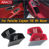 สำหรับ Porsche Cayman 718 911 er Car Organizer ผู้ถือประตู armrest ถุงมือคอนโซลกล่องคอนเทนเนอร์