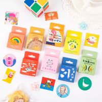 46pcs Kawaii Cartoon Stickers Boxed Mini Decor Sticker  Aesthetic Decorative Ablum Diary Stickers For Children Stationery Stickers Labels