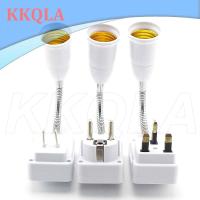 QKKQLA AC 110V 220V E27 Lamp Bulb Adapter Flexible Light Bases Plug Holder Converter Switch Power Socket 20CM EU/US/UK Plug