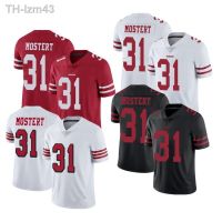 49ers 31 Raheem Mostert San Francisco เสื้อฟุตบอล สีแดงและสีขาว