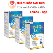 Combo 3 hộp Omega 369 Bổ não, Sáng mắt, Khỏe tim mạch cho người từ 6 tuổi