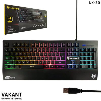 Nubwo VAKANT Gaming keyboard LED Sound light กันน้ำได้ รุ่น NK-30