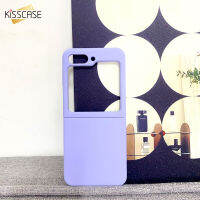 เคสซิลิโคน KISSCASE เหมาะสำหรับ Samsung Galaxy Z Flip 5ซิลิโคนเหลวป้องกันลายนิ้วมือป้องกันการตกหล่นกันกระแทกสีสันสำหรับรุ่นใหม่ Samsung Galaxy Z Flip 5