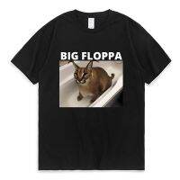 Big Floppa T-Shirt Funny Meme Cute Cat Animal Graphic Print T Shirt Men Hip Hop Harajuku Short Sleeve T-shirts Streetwear XS-4XL-5XL-6XL