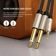 Dây cáp âm thanh nổi 3.5 Mm sang dual 6.5 Mm Sinzero TH6-3.5 Kết nối âm