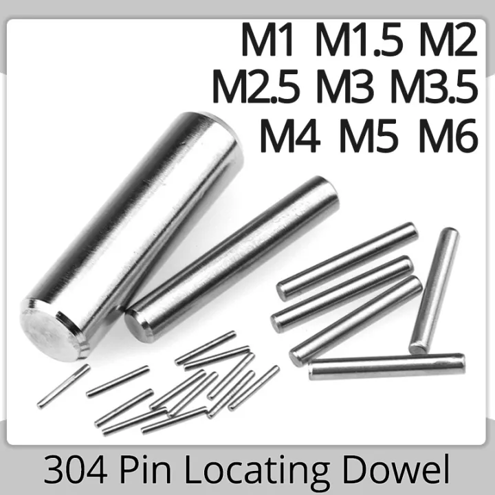 Cylindrical Pin Dowel 304 Stainless Steel M1 M1.5 M2 M2.5 M3 M3.5 M4 M5