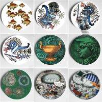 6/7/8/10 Inches Ceramic For Home Studio Bar Wall Plate Handcrafts Italy Design Decoration Art Plate