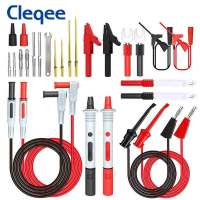 P1308D 25PCS Multimeter Silicone Test Lead Kit with Replaceable Needle Spanner Alligator Clip 4mm Banana Plug To Test Hook Cable